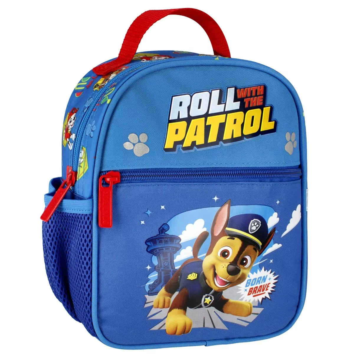 Psi Patrol Chase Niebieski mały plecak dla przedszkolaka, plecaczek przedszkolny 24x20x9 cm Uniwersalny