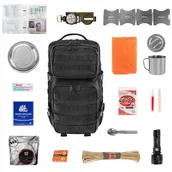 Plecaki - Plecak ewakuacyjny przetrwania Brandit US Cooper 40 l Black z wyposażeniem - miniaturka - grafika 1