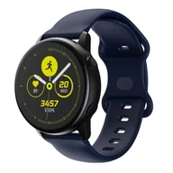 Akcesoria do smartwatchy - Cadorabo Silikonowa pasek 20mm kompatybilny z Samsung Galaxy Watch 42mm / 3 / 4 / 5 / Sport w NIEBIESKI - Wymienna opaska do Huawei Watch 2 do Nokia.. - miniaturka - grafika 1