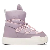 Buty dla dziewczynek - Śniegowce Moon Boot Jr Park lace Mid 80D3440070 D Różowy - miniaturka - grafika 1