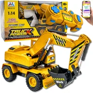 Zabawki zdalnie sterowane - KOPARKA ZDALNIE STEROWANA DLA DZIECKA SPYCHACZ AUTO BUDOWLANE NA PILOTA DLA DZIECI 7 8 9 10 11 latka + EBOOK - miniaturka - grafika 1