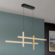 Lampy sufitowe - Żyrandol LED Stargate, czarna-złoty - miniaturka - grafika 1