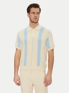Blend Polo 20717954 Beżowy Regular Fit - Koszulki męskie - miniaturka - grafika 1