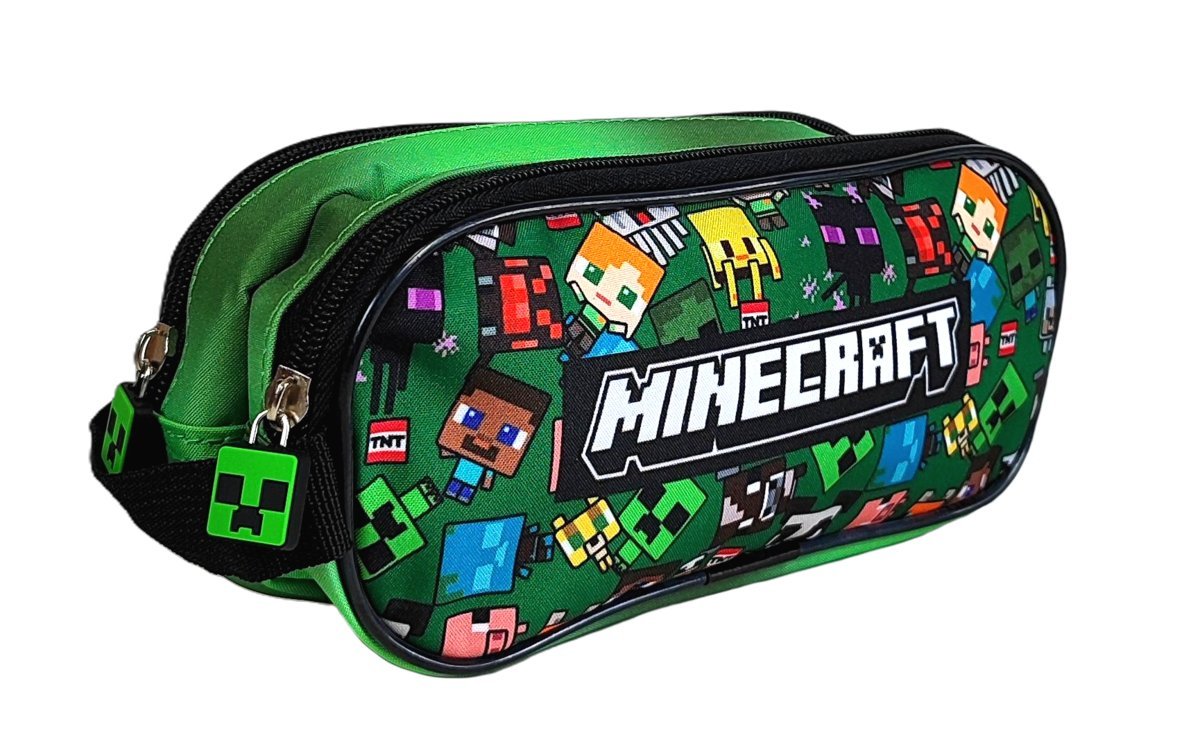 Dwukomorowy piórnik Minecraft Characters 22 x 9 x 8 cm.