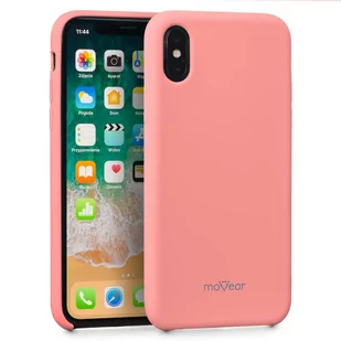moVear Etui silikon iPhone Xs MAX moVear silkyCase Różowy AIXSMCSC0PICPI - Etui i futerały do telefonów - miniaturka - grafika 1