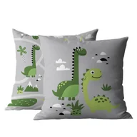 Pościel dla dzieci - Poszewka dziecięca bawełniana 40x40 psba0061a dinozaury - miniaturka - grafika 1