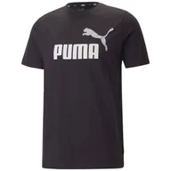 Koszulki męskie - Koszulka męska Puma ESS+ 2 Col Logo Tee czarno-biała 586759 61-L - miniaturka - grafika 1