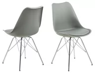 Krzesła - D2.Design Krzesło Eris PP szare 162300 - miniaturka - grafika 1