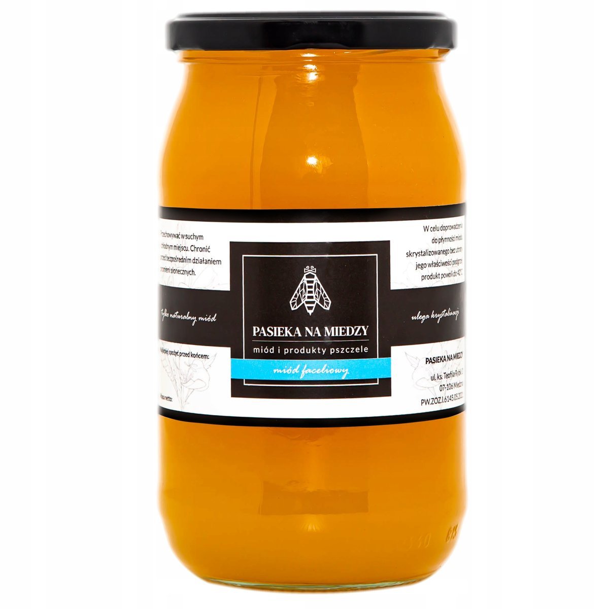 Miód faceliowy 1100g Naturalny miód Polski produkt