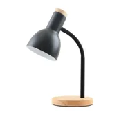 Lampy stojące - Senza lampka biurkowa 1xE27 czarna TB-37263-BK - miniaturka - grafika 1