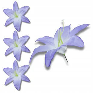 Lilia Sztuczna Kwiat wyrobowy Lawendowe Lilie Sztuczne kwiaty Stroik 12szt - Sztuczne kwiaty - miniaturka - grafika 1