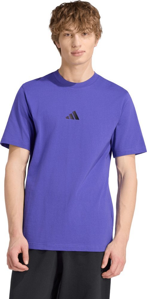 Adidas Koszulka męska adidas Essentials Small Logo Single Jersey fioletowa KF2404 M