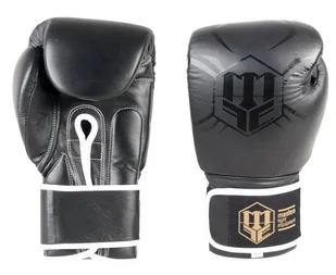 Rękawice bokserskie skórzane MASTERS RBT-BLACK/BLACK 14 oz, 16 oz - Rękawice bokserskie - miniaturka - grafika 1