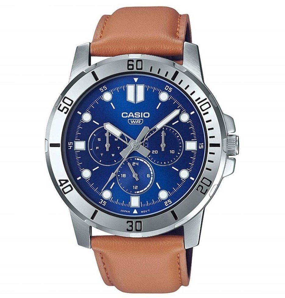 Zegarek Casio Zegarek Męski Casio Beżowy 45 mm