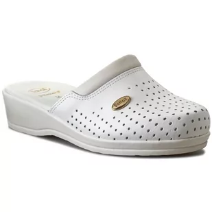 Scholl Klapki W Clog Back Guard F20002 1065 White - Klapki i japonki damskie - miniaturka - grafika 1