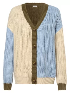 Swetry damskie - Noisy May - Kardigan damski  Tessa, niebieski|zielony|biały|wielokolorowy - grafika 1