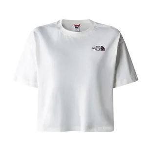 Koszulka The North Face Nuptse Face 0A491QFN41 - biała - Koszulki sportowe damskie - miniaturka - grafika 1