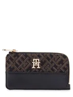 Portfele - Tommy Hilfiger Portfel damski Kobiety Sztuczna skóra czarny wzorzysty, ONE SIZE - miniaturka - grafika 1