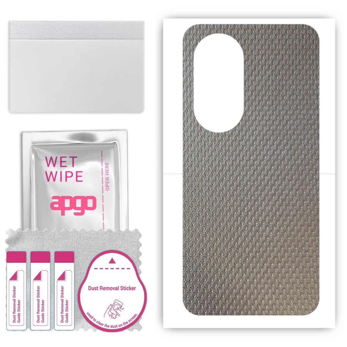 Folia naklejka skórka strukturalna na TYŁ do Oppo Reno8 T 5G - Aluminium krople - apgo SKINS