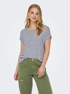 Koszulki i topy damskie - ONLY T-Shirt Moster 15206243 Biały Regular Fit - miniaturka - grafika 1