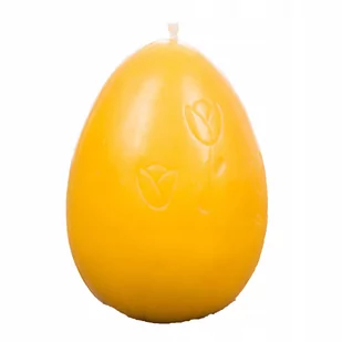 Świeca z wosku pszczelego jajko z tulipanami - Świece - miniaturka - grafika 1