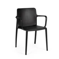 Krzesła - Zestaw 2 krzeseł do jadalni ze stali czarnej i polipropylenu - miniaturka - grafika 1