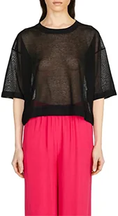 Sisley T-shirt damski, Black 700, XS - Koszulki i topy damskie - miniaturka - grafika 1