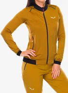 Bluzy sportowe damskie - Bluza rozpinana damska Salewa Pedroc PL 2 Jacket - golden brown - miniaturka - grafika 1