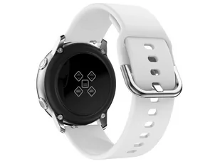 Gumowy pasek Alogy soft do Samsung Galaxy Watch Active 2 biały (20mm) - Akcesoria do smartwatchy - miniaturka - grafika 1