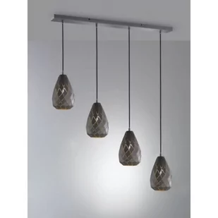 Trio Leuchten Lampa wisząca Onyx z dwukolorowym wzorem rombów - Lampy sufitowe - miniaturka - grafika 3