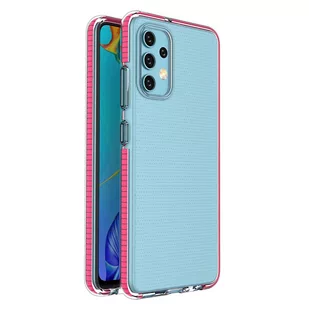 Spring Case pokrowiec żelowe etui z kolorową ramką do Samsung Galaxy A32 4G ciemnoróżowy - Etui i futerały do telefonów - miniaturka - grafika 1