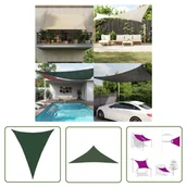 Parasole ogrodowe - The Living Store Żagiel przeciwsłoneczny - 160 g/m² - ciemnozielony - 5x6x6 m - HDPE - Żagiel Ogrodowy - miniaturka - grafika 1