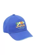 Czapki dla dzieci - Kenzo Kids czapka z daszkiem bawełniana dziecięca kolor niebieski z nadrukiem - Kenzo kids - miniaturka - grafika 1