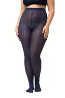 Rajstopy - Ulla Popken Rajstopy damskie, granatowy, 60-62 - miniaturka - grafika 1