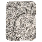 Prześcieradła - IKEA RODGERSIA Prześcieradło z gumką, szary/biały, 160x200 cm - miniaturka - grafika 1