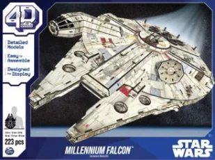 Puzzle 4D Build Star Wars Gwiezdne Wojny Statek Falcon Millennium model 3D do złożenia - Puzzle - miniaturka - grafika 2