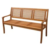 Ławki ogrodowe - Ławka z drewna eukaliptusowego - miniaturka - grafika 1