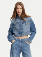Kurtki damskie - Versace Jeans Couture Kurtka jeansowa 78HAS450 Niebieski Relaxed Fit - miniaturka - grafika 1