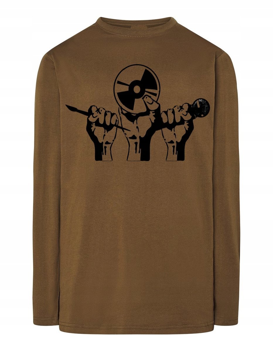 Longsleeve muzyczny nadruk Plyta Mikrofon r.S