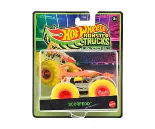 Hot Wheels Monster Trucks ŚWIECĄCY W CIEMNOŚCI SCORPEDO - Samochody i pojazdy dla dzieci - miniaturka - grafika 1