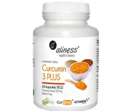 Suplementy naturalne - Curcumin C3 complex PLUS- ALINESS połączenie kurkuminy i piperyny. 60 kapsułek - miniaturka - grafika 1