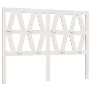 Lumarko Wezgłowie łóżka, białe, 146x4x100 cm, lite drewno sosnowe - Inne meble do sypialni - miniaturka - grafika 3
