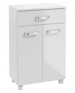 Szafka łazienkowa stojąca na nóżkach biały połysk 50x78 cm Mila - Szafki łazienkowe - miniaturka - grafika 1