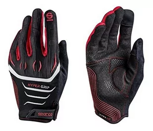 Sparco Oddychająca rękawica do gier Hypergrip dla graczy, czarny/czerwony, rozmiar 12 - Rękawice motocyklowe - miniaturka - grafika 1