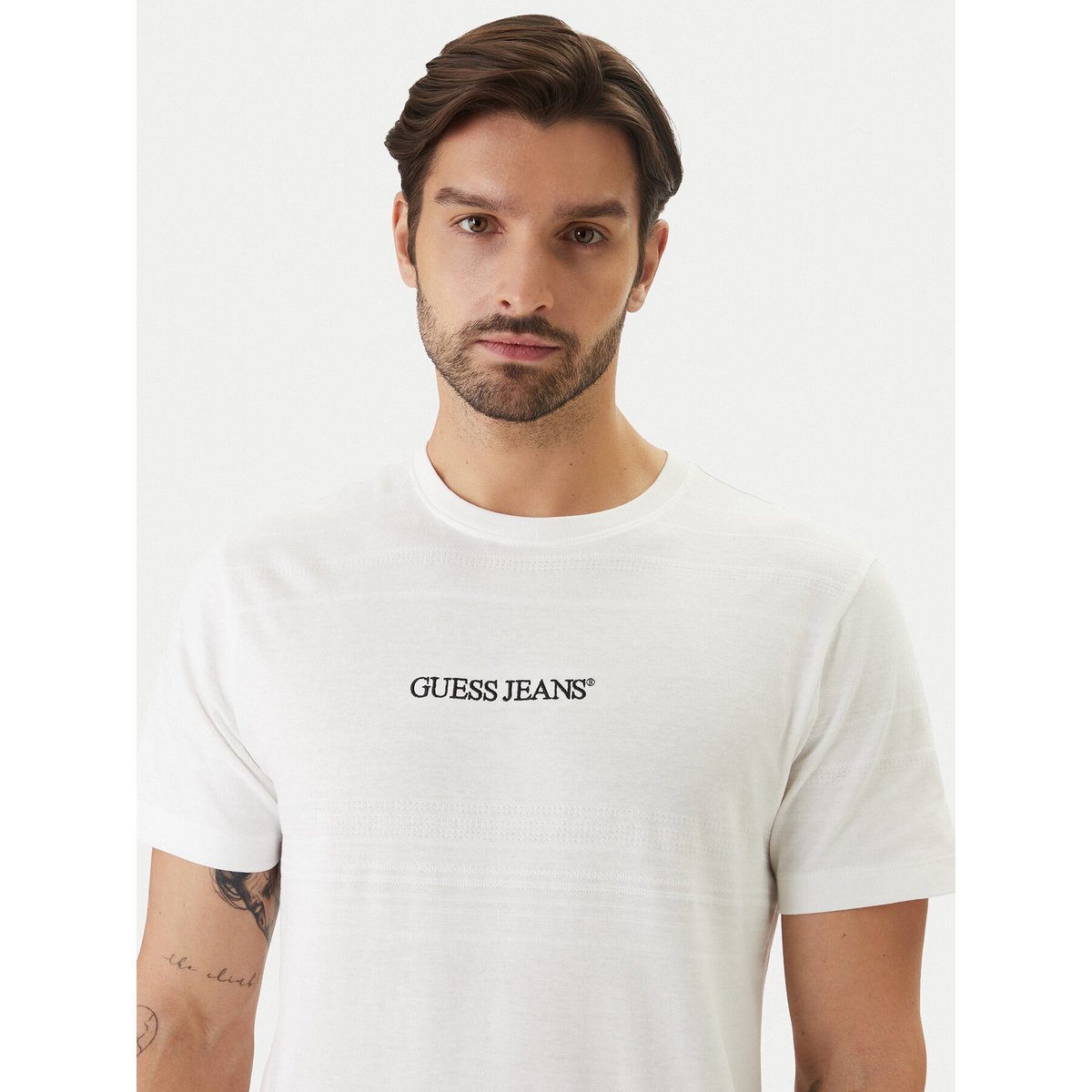 Guess Jeans T-Shirt Męskie Écru M6GIZ3KE942