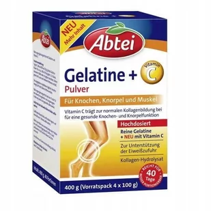 Abtei Gelatine Żelatyna + Wit. C 400 g - Żelki - miniaturka - grafika 1