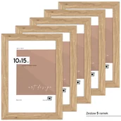 Ramki na zdjęcia - Zestaw 5 brązowych ramek na zdjęcia w rozmiarze 10x15 cm - miniaturka - grafika 1