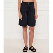 Spodenki damskie - BOSS BLACK Szorty Tilena-W | Loose fit | z dodatkiem lnu - miniaturka - grafika 1