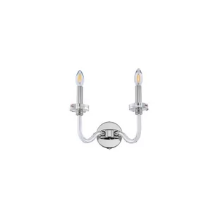 Nowodvorski Pałacowa LAMPA ścienna HAMPTON 8155 świecznikowa OPRAWA metalowy kinkiet chrom przezroczysty 8155 - Lampy ścienne - miniaturka - grafika 1