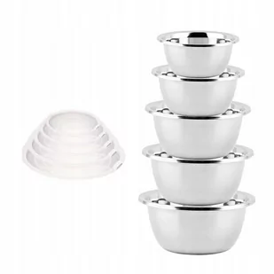 Nowa S.A. Komplet 5 metalowych pojemników z przykrywkami 0683 - Pojemniki kuchenne - miniaturka - grafika 1